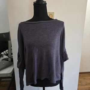 Casual Purple Long Sleeve Top